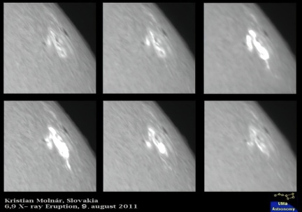 6,9 x eruption 9. 8. 2011